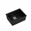 Quadron David 40 zlew granitowy 1-komora 42x42 cm pure carbon/elementy stalowe HQD5542U7BS